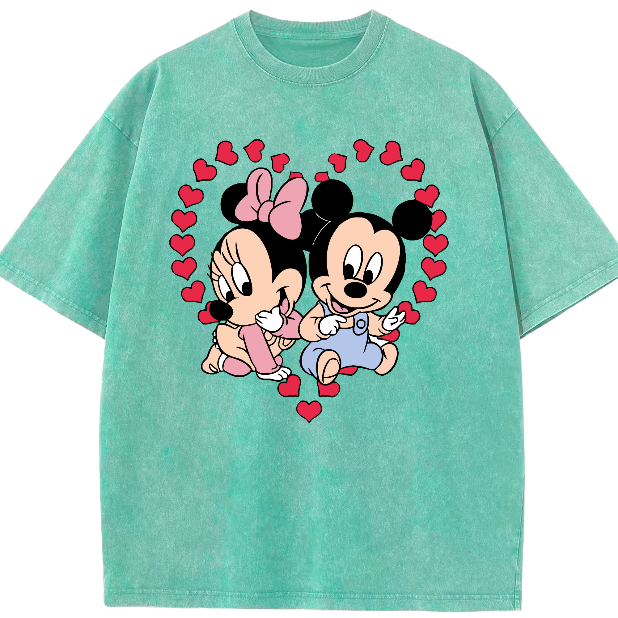 （画像用） ミッキーマウス Mickey Mouse 綿100% ヴィンテージ風 半袖Tシャツ（フロントプリント）